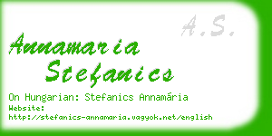 annamaria stefanics business card