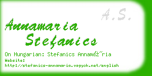 annamaria stefanics business card